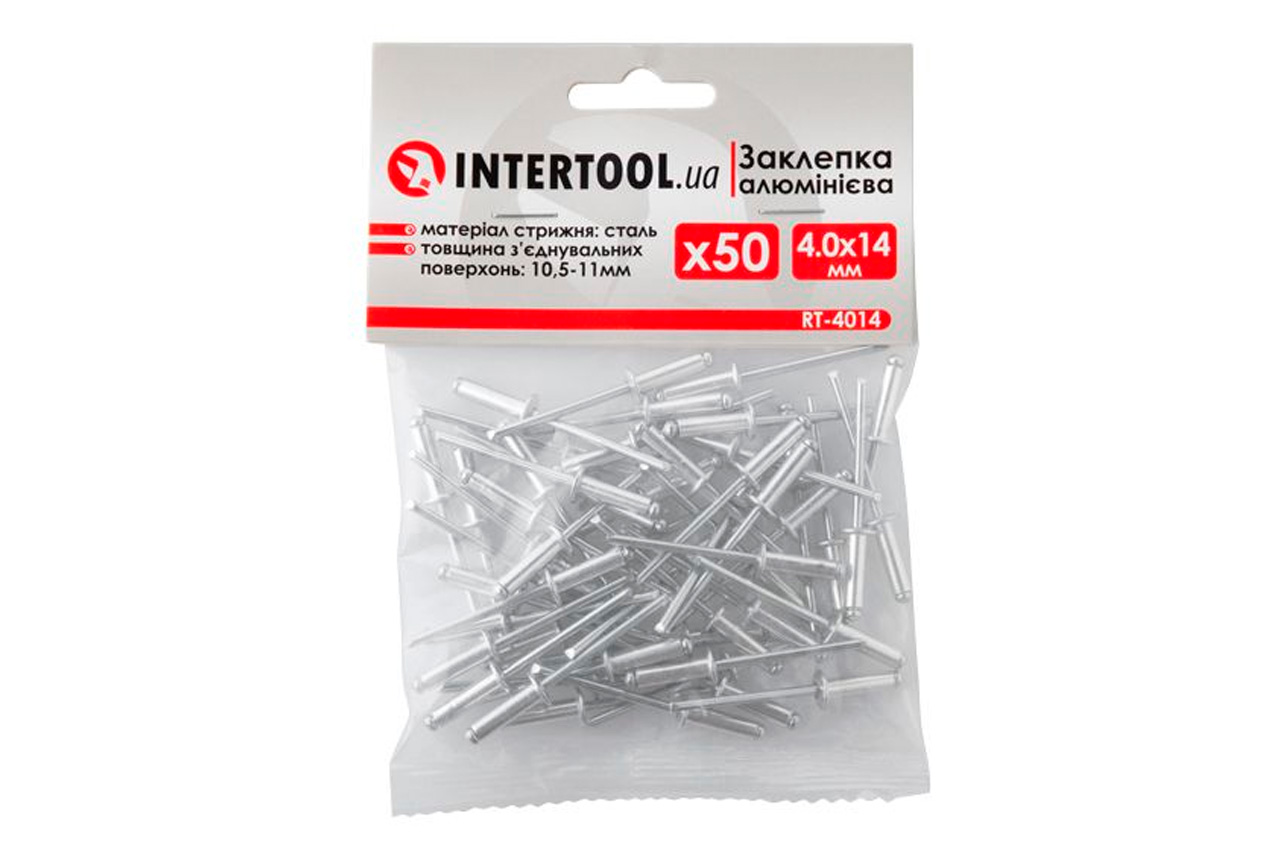 Заклепки Intertool - 4,0 х 14 мм (50 шт.) (RT-4014) - Зображення 3