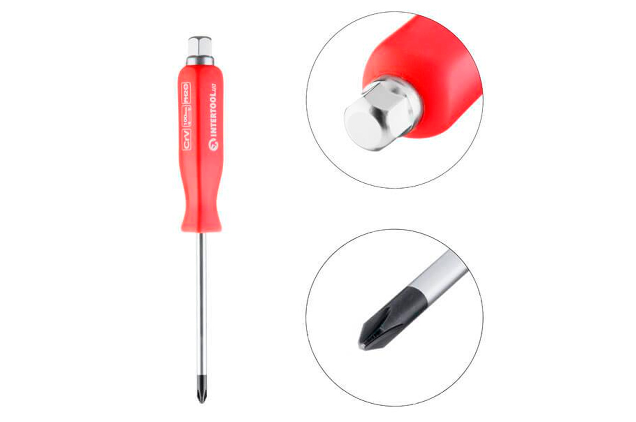 Викрутка Intertool - хрестова ударна PH2 х 100 мм (HT-0487) - Зображення 2