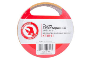 Скотч двосторонній Intertool - 50 мм х 5 м пропилен (KT-0951)