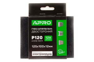 Губка шліфувальна Apro - 125 x 100 x 12мм x P120 (828124)